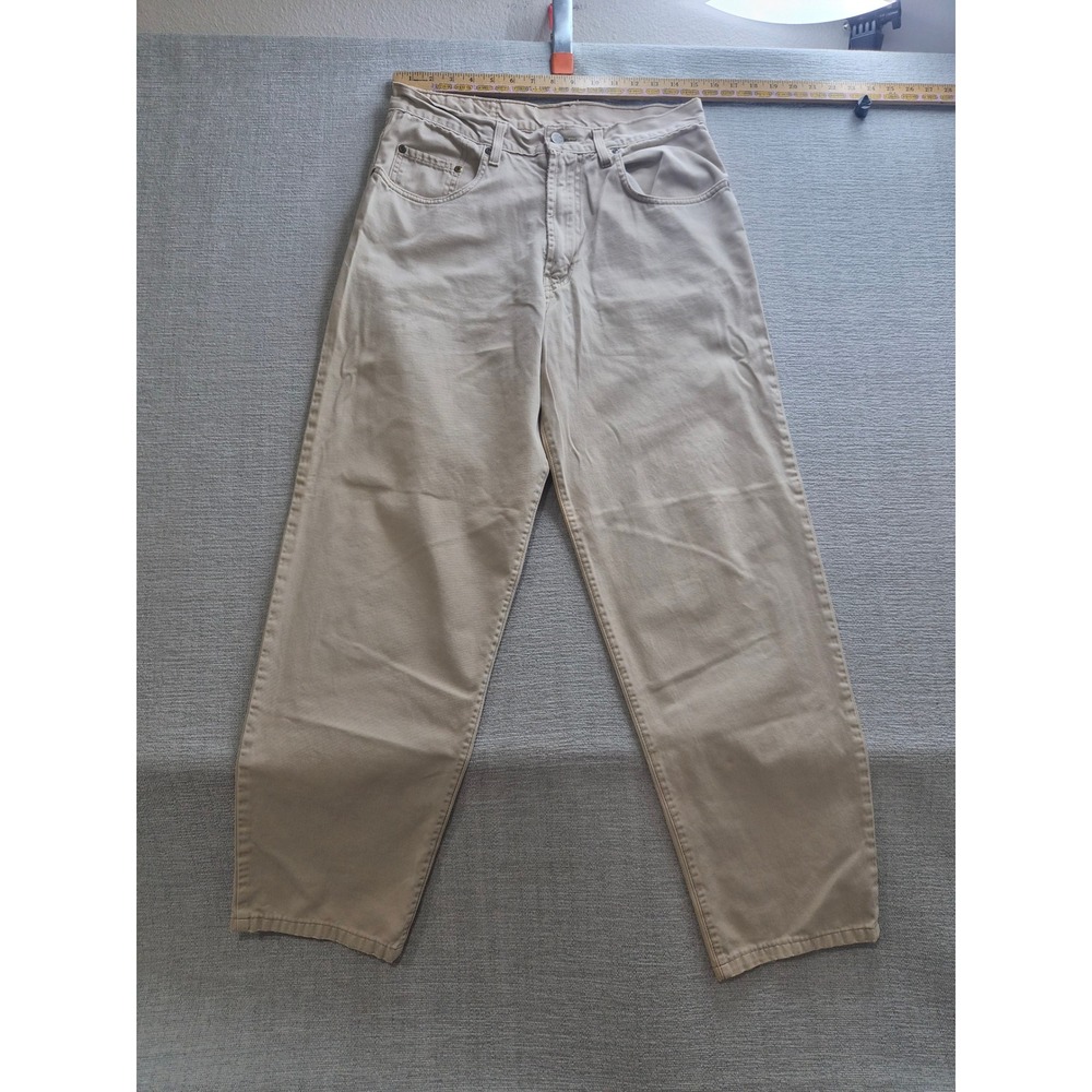 Lucky Brand Dungarees By Gene Montesano Straight Jeans Mens 32 Beige Relaxed Fit